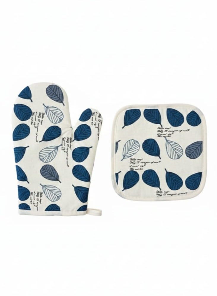 جوانتي وماسك فرن حراري كتان  قطعتين - Image 2